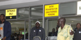 Botswana team arriving at Entebbe