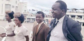Idi Amin (right)