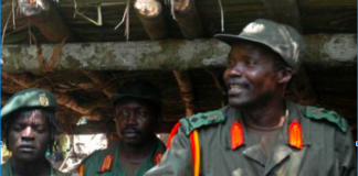 George Okot Odek, , The late Okot Odhiambo, Joseph Kony (Left to Right)