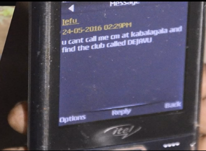  One of the messages on Were's phone said the meeting was to be held at a club in Kansanga. 