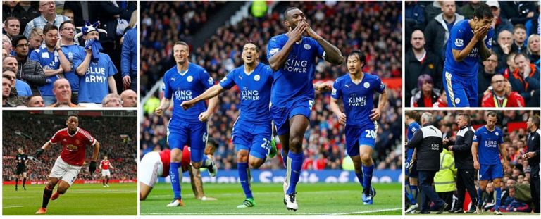 Leicester’s bid to seal title at Old Trafford falls short