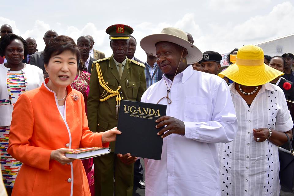 Museveni for three days hosted South Korean leader Park Guen-Hye
