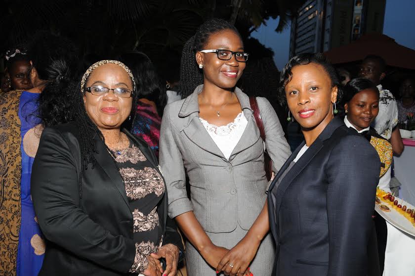 L-R: Christine Semambo Sempebwa, Executive Director of Forum for African Women Educationalists Uganda, Joan Nekesa, one of the mentees and Ruth Sebatindira, President of the Uganda Law Society at the launch of My World. Spark TV has developed a 1 hour reality show from this mentorship program to allow viewers experience the journey of the mentors/mentees.