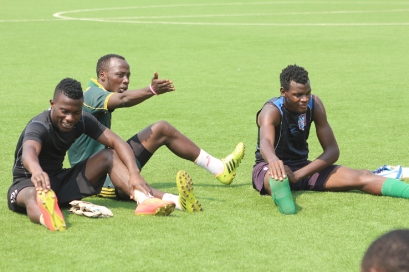 Karim Ndugwa (R) is already training with AS Kigali as they prepare for the 2016-17 season (PHOTO/Igihe.com)