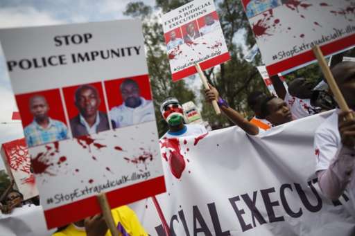 Protesters took to the streets of Kenya's capital, Nairobi, alleging the three were victims of extrajudicial killings