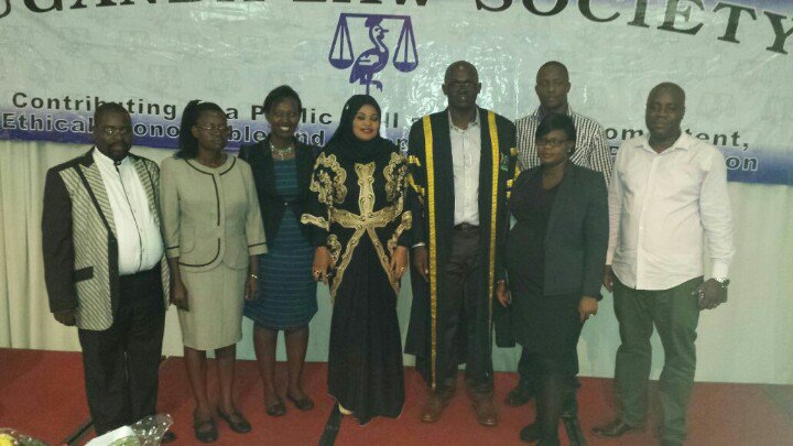 TO OFFER FREE SERVICES TO VICTIMS OF POICE BRUTALITY: ULS president Francis Gimara (centre with robes) with his Executive Committee members.