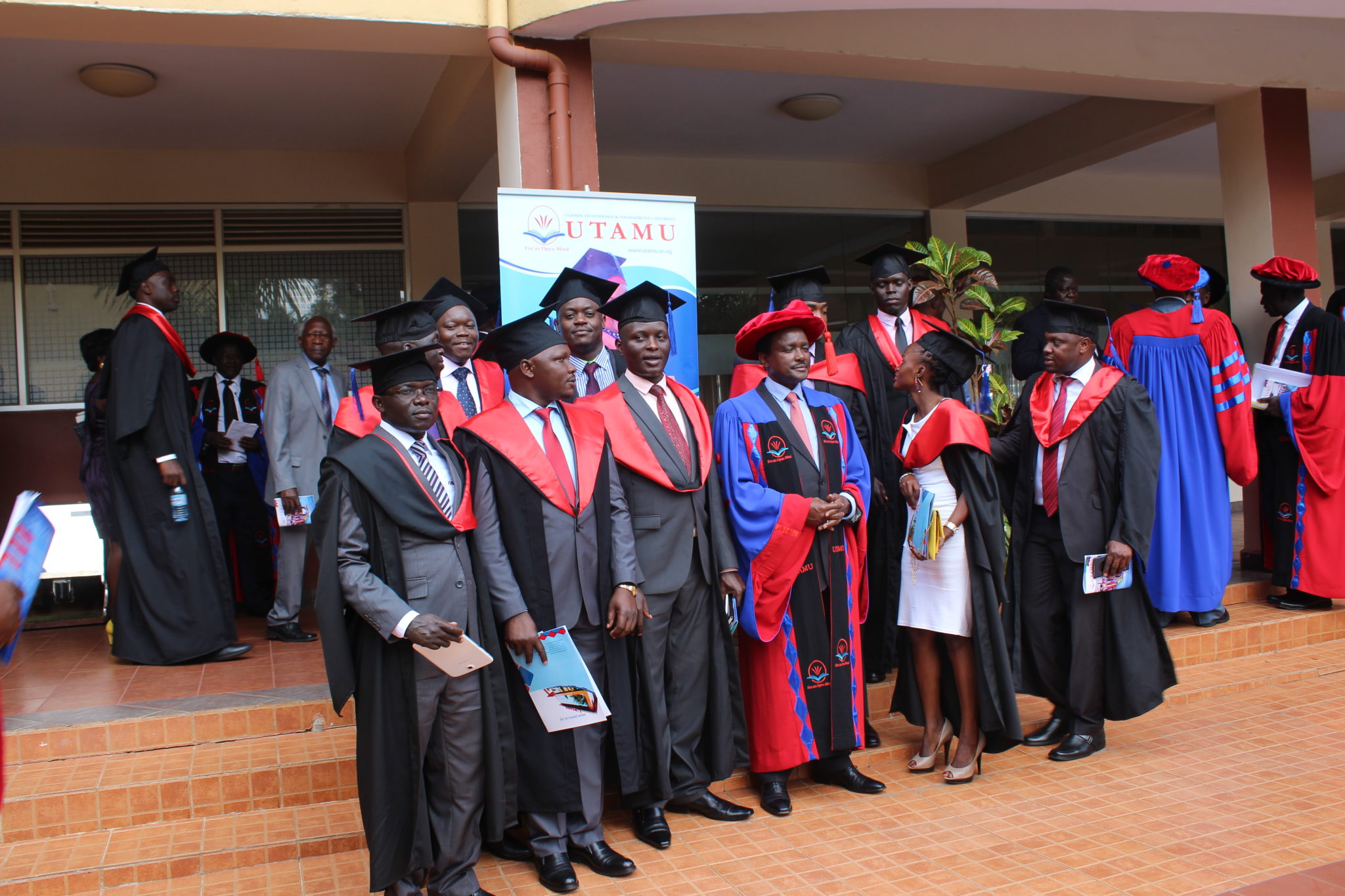 WE MADE IT: Chancellor Kalonzo Musyoka poses for a group photo with some of the graduates. Photo/Pius Enywaru.