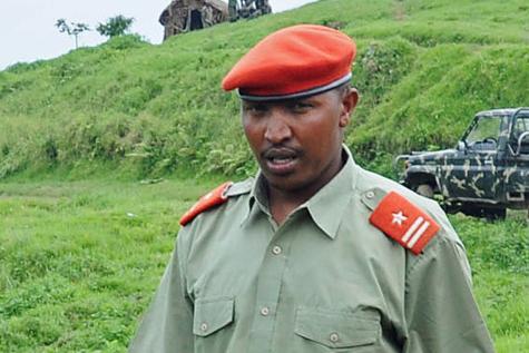 Inspecting one of his camp, Ntaganda who was also known as Mr Terminator for his acts.