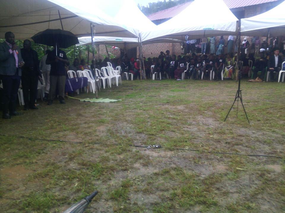 HEAVY DOWNPOUR: There was a heavy downpour during the burial of Magistrate Richard Mafabi in Sironko
