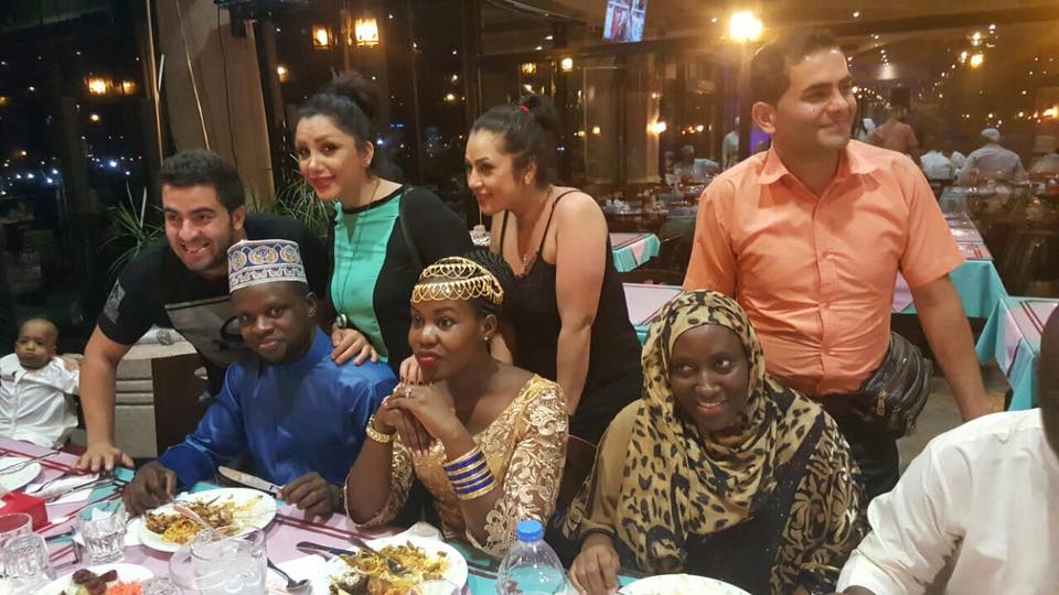 TIME TO FEAST: Mr and Mrs ssali entertain their guests to a sumptuous meal at their wedding. All photos/courtesy 