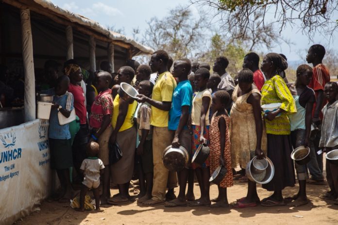 Children in refugee camp in northern Uganda