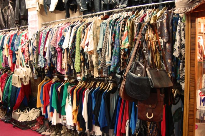 Secondhand clothing on sale