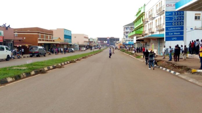 Road works on Republic Street in Mbale Town near completion