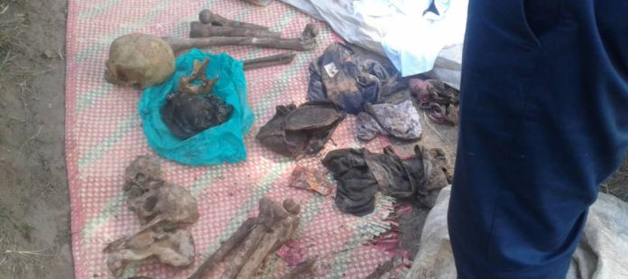 Photo showing human remains