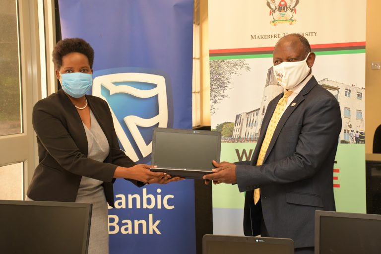 Stanbic Bank donates computers worth Shs100 million to support Makerere University rebuild