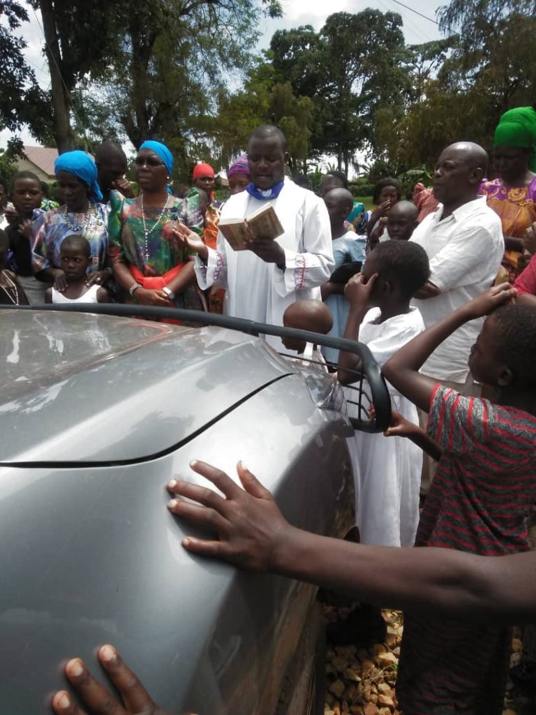 Namwenda Catholic Church blesses Salaamu Musumba in the Kamuli race