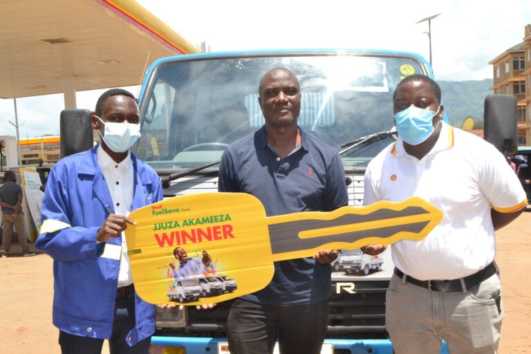 Mbale customer gets brand new Elf truck in Shell’s Jjuza Akameeza promotion