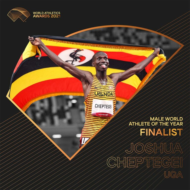 Joshua Cheptegei shortlisted for World Athlete of the Year