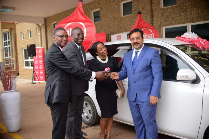 (L-R) Musa Jallow - Absa Retail Director, Michael Segwaya - Absa ED & CFO, Enid Zawedde - Absa Customer Experience Executive & Sumit Kumar - Jubilee Insurance MD