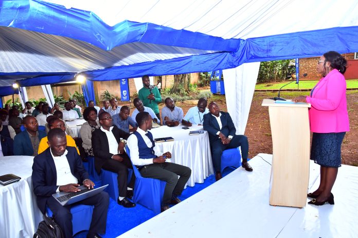 Catherine Poran addressing SACCO leaders