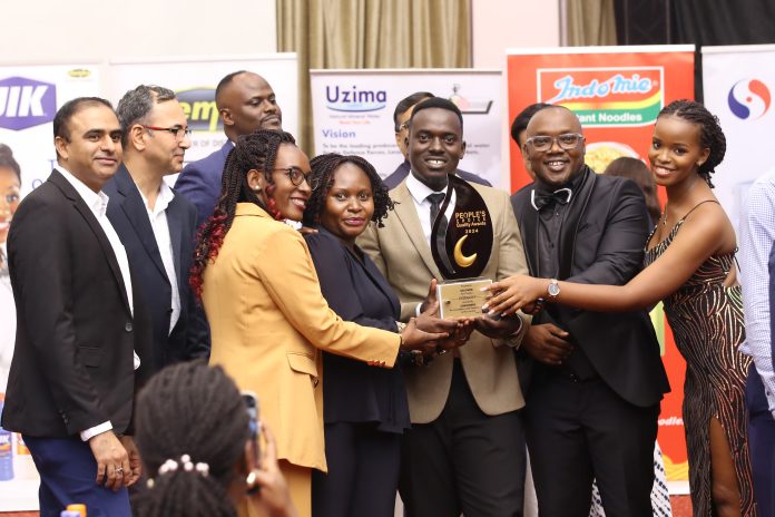 The Indomie Team in Uganda celebrating after recieveing the award.