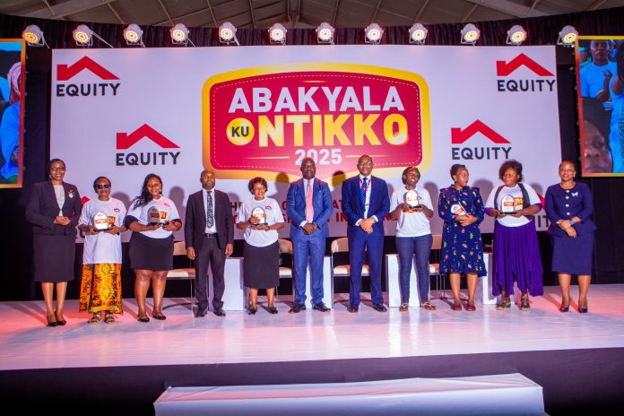 Group photo of women awarded at the Abakyala ku Ntiiko