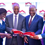 Sally Jepkorir, a Shareholder, Equity Group Chairman, Prof. Isaac Macharia, Equity Group Managing Director and CEO, Dr. James Mwangi and Daniel Kimotho, a Shareholder, during the Full Year 2024 Investor Briefing event.