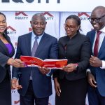 From Left to Right: Equity Life Assurance (Kenya) Limited Managing Director, Angela Okinda, Equity Group Managing Director and CEO, Dr. James Mwangi, Director Equity Group Foundation Operations, Dr. Joanne Korir and Equity Bank Kenya Managing Director, Moses Nyabanda, during the Half Year 2025 Investor Briefing event.