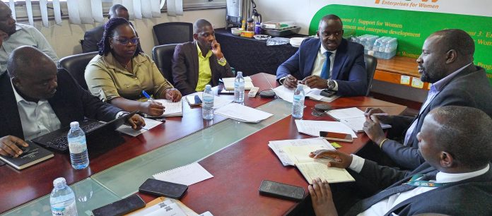 Members during the meeting at the Ministry of Gender, Labour and Social Development today (4)