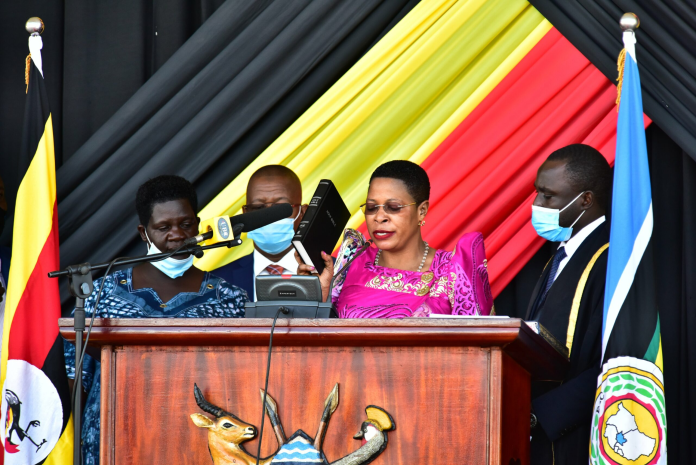 Speaker Anita Among swearing in.
